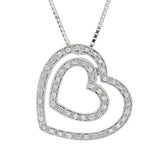 Diamond Double Heart Pendant